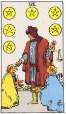6 of Pentacles Upright