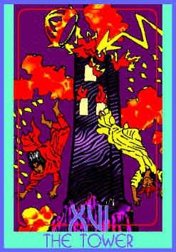 Iggy Pop. The Tower Tarot Drawing by Kathy Zyduck